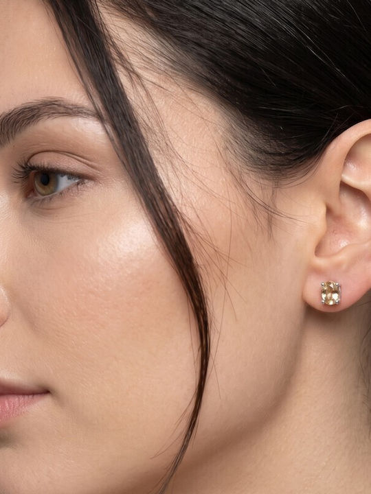 Grekas Silver Earrings with Stones