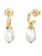 Guess Earrings from Steel Gold Plated with Pearls