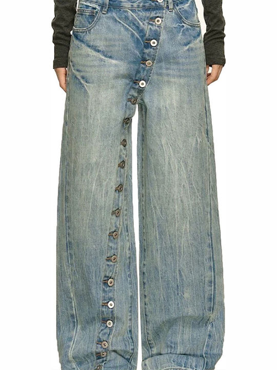 Damen Jeans Hose in Entspannt Passform P13965-Blau