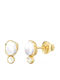 Guess Earrings from Steel Gold Plated with Stones & Pearls