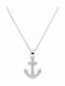 Ortaxidis Necklace Anchor In 14K White Gold With Zircon