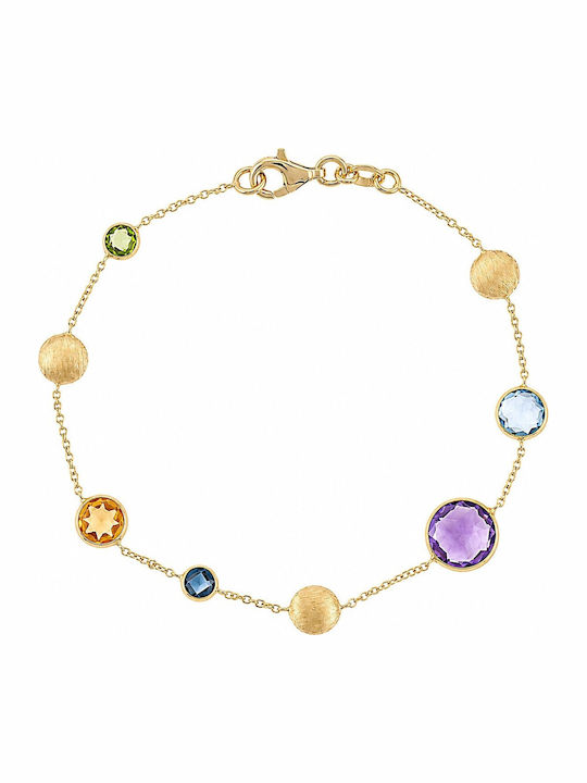 Senzio Belibasakis Women's Gold 14K Chain Bracelet with Zircon