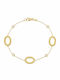 Senzio Belibasakis Women's Gold 14K Chain Bracelet with Zircon