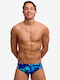 Herren-Bademode Slip Blau