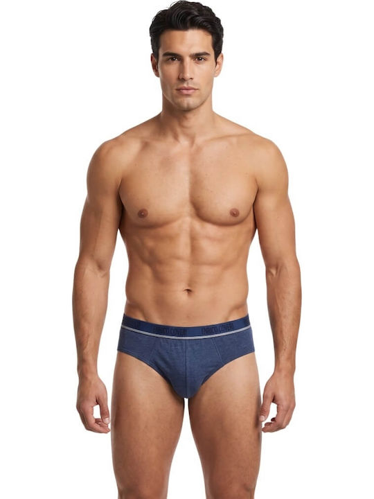 Enrico Coveri Men's Slip Blue Melange (oceano)