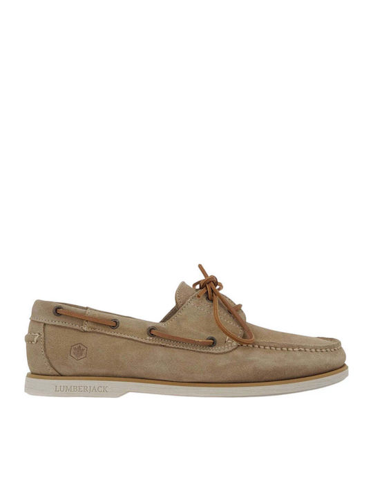 Deri Herren Mokassins in Beige Farbe