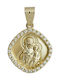 Daskalakis Pendant Kids Charm with Virgin Mary in 14K Gold 56710
