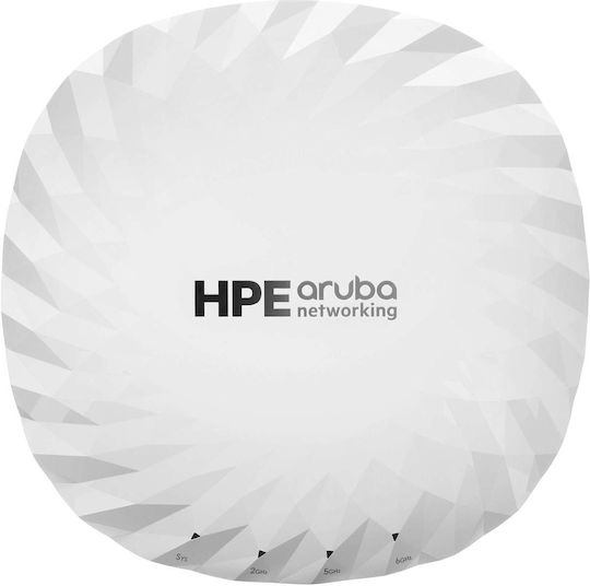 HP Aruba AP‑735 Точка за достъп Wi‑Fi 7 Трибандов (2.4 и 5 и 6GHz) Комплект за петици Бял