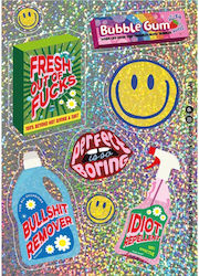 Αυτοκόλλητα Βινυλίου Glitter Sticker Sheet 14,8 X 10,5 Εκ