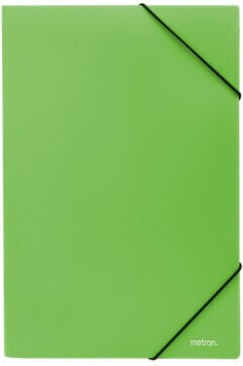 File Folder with Rubber Band and Elastic for A4 Paper Green Folder