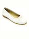 Kids Ballerinas With Hoop & Loop Closure White