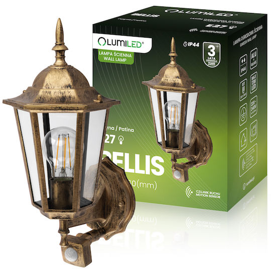 Bellis Lumiled Iluminat Exterior Montat Pe Perete Led E27 Cu Senzor De Mișcare