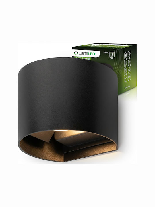 Pyxis Wandmontierte Außenbeleuchtung Led G9 Reguläre Runde Basis Schwarz