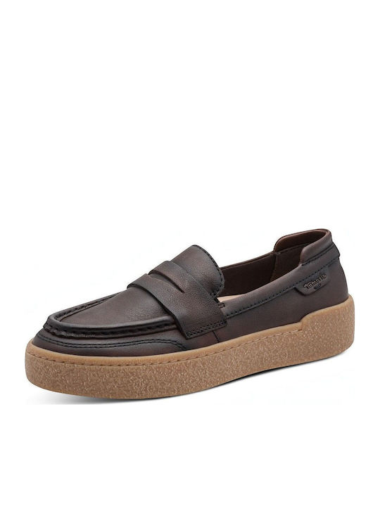 Tamaris Leder Damen Mokassins Mocca