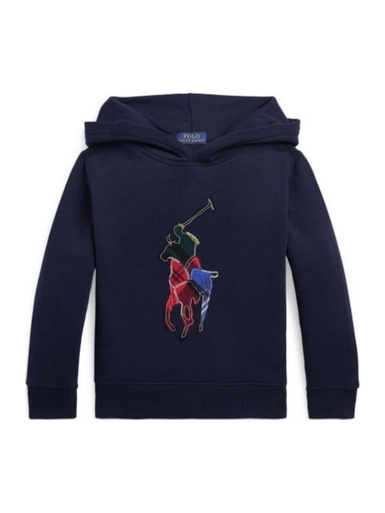 Kids Sweatshirt with Navy Blue Hood Polo Polo