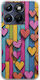 Valentine's Day Wooden Love Case Motorola Edge 70 Fusion 5g Flexible TPU Transparent Silicone