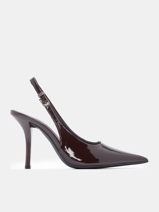 Luigi Spitze Zehe Pumps mit Hohem Absatz Braune