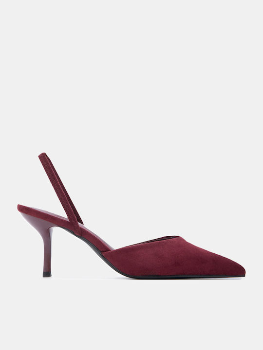 Luigi Spitze Pumps mit Hochem Burgundischem Absatz