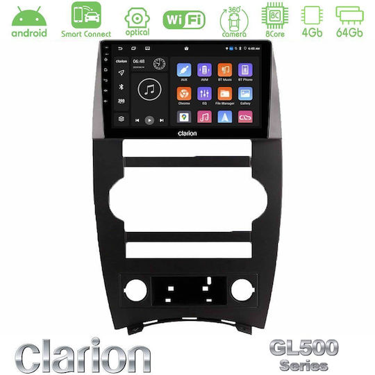 Clarion Car Audio System for Jeep Commander 2007-2008 Bluetooth USB WiFi GPS Apple CarPlay Android Auto with 9" Touch Screen