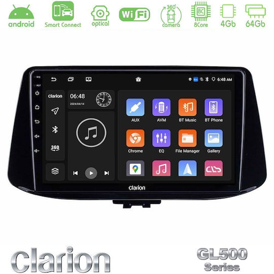 Clarion Auto-Audiosystem für Hyundai i30 2018-2021 Bluetooth USB Eingebautes Wi-Fi GPS Apple CarPlay Android Auto mit 9 Zoll Touchscreen