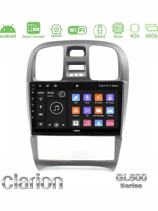 Clarion Auto-Audiosystem für Hyundai Sonata 2001-2005 (Bluetooth/USB/Eingebautes Wi-Fi / 3G / GPS / Apple CarPlay / Android Auto) mit Touchscreen 9"
