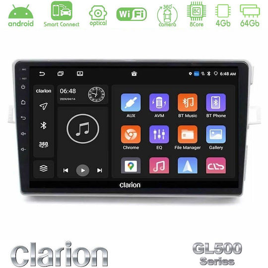 Clarion Ηχοσύστημα Αυτοκινήτου για Toyota Verso 2009-2018 (Bluetooth/USB/WiFi/GPS/Apple-Carplay/Android-Auto) με Οθόνη Αφής 9"
