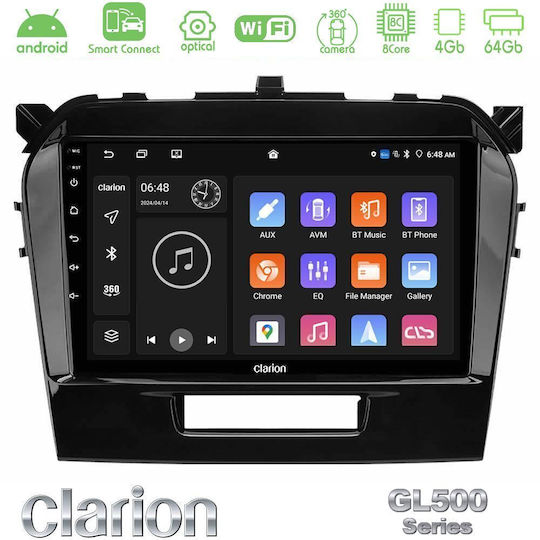 Clarion Auto-Audiosystem für Suzuki Vitara 2015-2021 Bluetooth USB Eingebautes Wi-Fi GPS Apple CarPlay Android Auto mit 9 Zoll Touchscreen