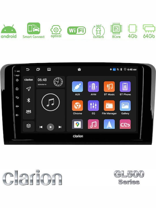 Clarion Car Audio System for Mercedes-Benz ML / GL Class Bluetooth USB WiFi GPS Apple CarPlay Android Auto with 9" Touch Screen