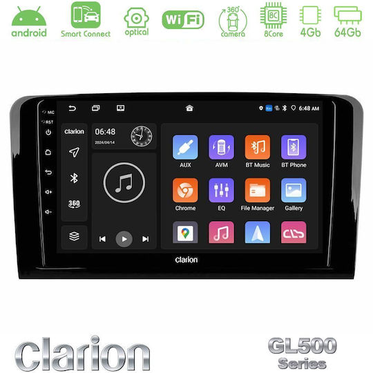 Clarion Car Audio System for Mercedes-Benz ML / GL Class Bluetooth USB WiFi GPS Apple CarPlay Android Auto with 9" Touch Screen