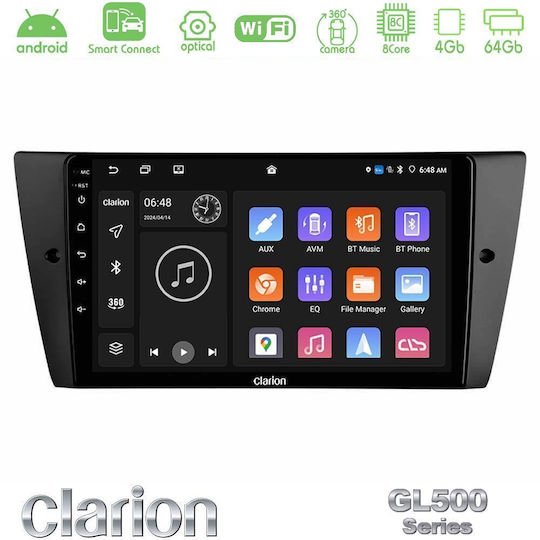 Clarion Car Audio System for BMW Series 3 (E90) / Series 3 / E90 2006-2011 (Bluetooth/USB/WiFi/GPS/Apple CarPlay/Android Auto) with 9" Touch Screen