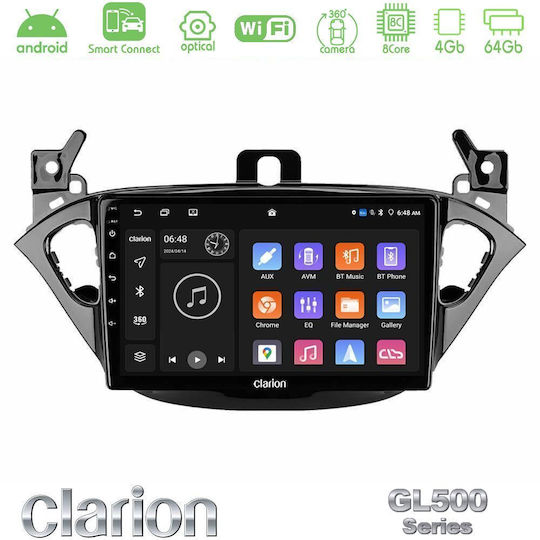 Clarion Автомобилна Аудио Система за Opel Corsa / Adam (Bluetooth/USB/WiFi/GPS/Apple CarPlay/Android Auto) с Touch Screen 9"