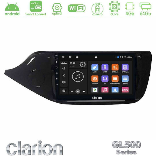Clarion Автомобилна Аудио Система За Kia Ceed 2013-2017 Bluetooth USB Вграден Wi-Fi GPS Apple CarPlay Android Auto С Touch Screen 9"