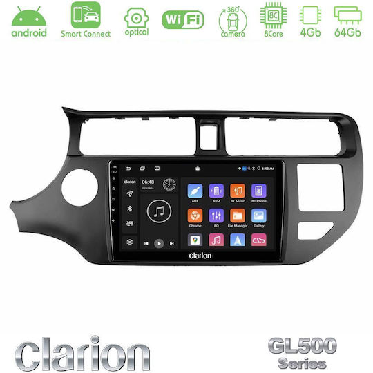 Clarion Car Audio System for Kia Rio 2011-2015 (Bluetooth/USB/WiFi/GPS/Apple CarPlay/Android Auto) with 9" Touch Screen
