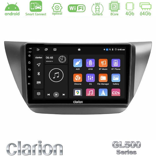 Clarion Car Audio System for Mitsubishi Lancer 2004 – 2008 Bluetooth USB WiFi GPS Apple CarPlay Android Auto with 9" Touch Screen