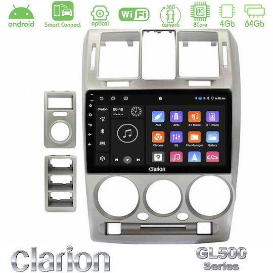 Clarion Ηχοσύστημα Αυτοκινήτου για Hyundai Getz 2002-2009 (Bluetooth/USB/WiFi/GPS/Apple-Carplay/Android-Auto) με Οθόνη Αφής 9"
