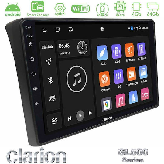 Clarion Car Audio System for Peugeot Boxer Fiat Ducato Citroen Jumper Bluetooth USB WiFi GPS Apple CarPlay Android Auto with 9" Touch Screen