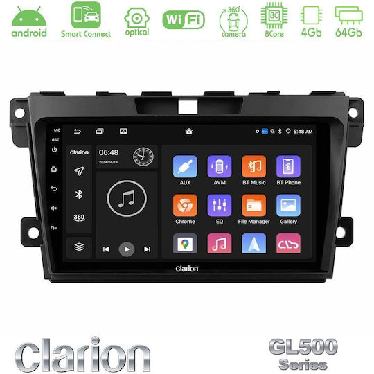 Clarion Car Audio System for Mazda CX-7 2007-2011 Bluetooth USB WiFi GPS Apple CarPlay Android Auto with 9" Touch Screen
