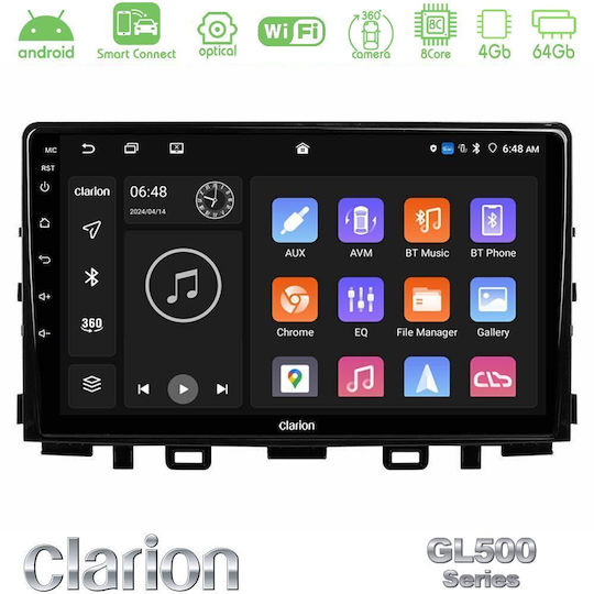 Clarion Car Audio System for Kia Stonic / Rio Bluetooth USB WiFi GPS Apple CarPlay Android Auto with 9" Touch Screen