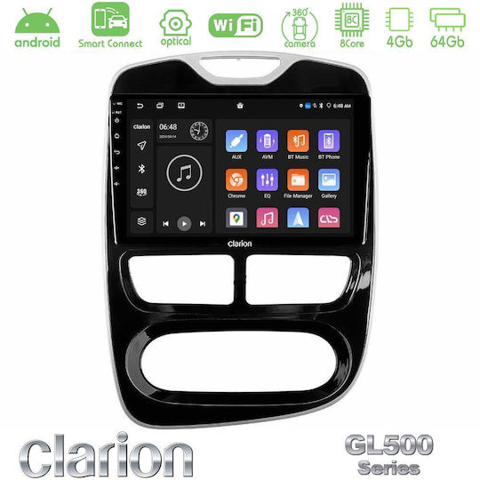 Clarion Auto-Audiosystem für Renault Clio 2012-2019 Bluetooth USB Eingebautes Wi-Fi GPS Apple CarPlay Android Auto mit 9 Zoll Touchscreen