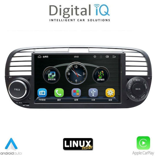 Digital IQ Ηχοσύστημα Αυτοκινήτου για Fiat 500 2007-2015 (Bluetooth/USB/WiFi/GPS) με Οθόνη Αφής 7"