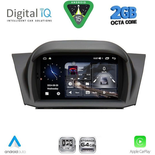 Digital IQ Car Audio System for Ford Fiesta 2008-2017 (Bluetooth/USB/WiFi/GPS/Apple CarPlay/Android Auto) with 7" Touch Screen