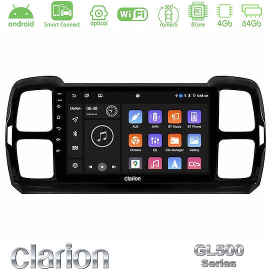 Clarion Ηχοσύστημα Αυτοκινήτου για Citroen DS5 2017-2021 (Bluetooth/USB/WiFi/GPS/Apple-Carplay/Android-Auto) με Οθόνη Αφής 9"