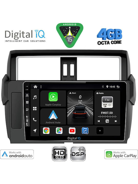 Digital IQ Auto-Audiosystem für Toyota Prado 2014-2017 (Bluetooth/USB/Eingebautes Wi-Fi / 3G/GPS/Apple CarPlay/Android Auto) mit Touchscreen 10 Zoll