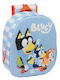 Bluey Kindergarten Shoulder School Bag With Water Bottle Holder White 27 x 10 x 33cm