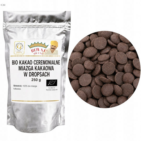 Masă Rituală Ecologică Cacao Picături 250 G 100% Masă Pură Cacao