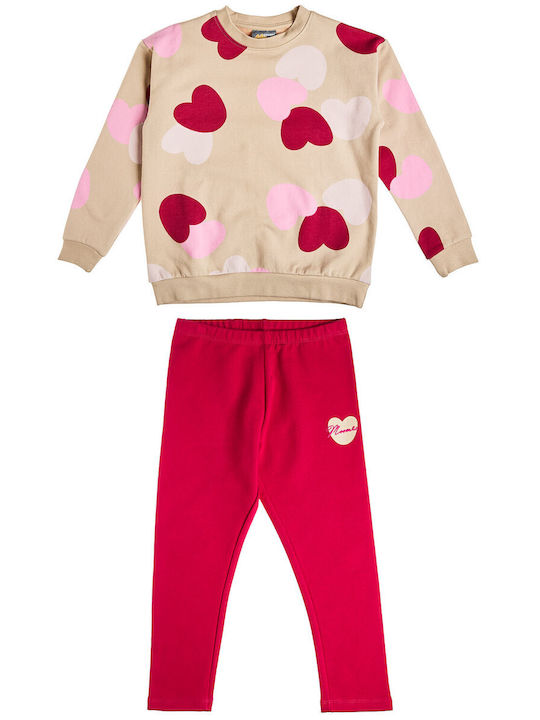 Kids Tracksuit With Top Ecru