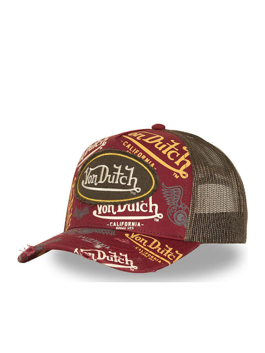 Cafe Dark Red Trucker Cap Von Dutch