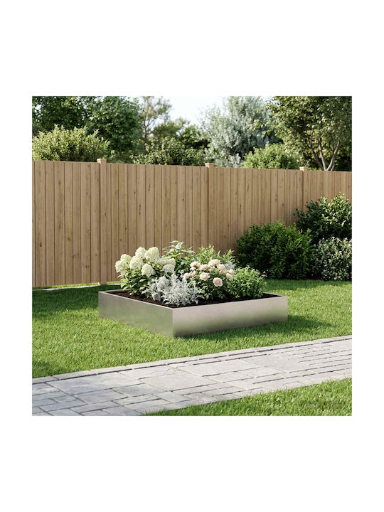 vidaXL Garten Silber Metallischer Blumentopf Si...