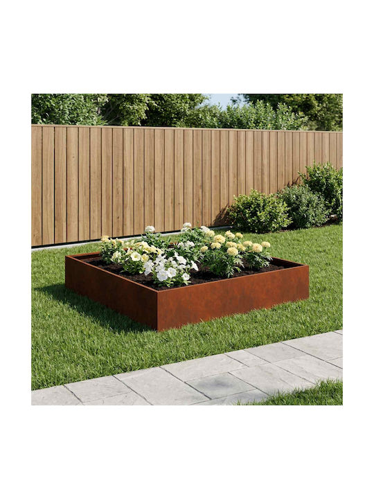 vidaXL Garten Blumentopf Metallisch Rusty 100x1...