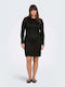 Rochie Midi Tricotată Neagră